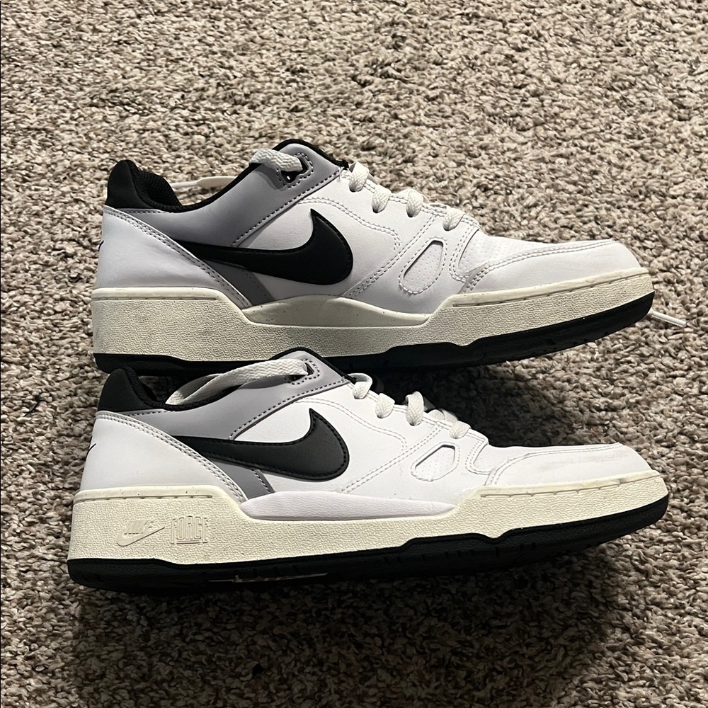 Nike Force Men's White, Gray and Black Low-Top Sneakers